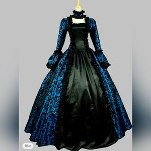 Medieval Lady Renaissance Faire Brocade Velvet Game of Thrones Theater Costume L